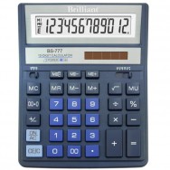Калькулятор настольный 12р Brilliant BS-777BL профессиональный, синий корпус 157х200х31мм
