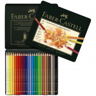 Карандаши  художественные цветные  24 цв. Faber-Castell POLYCHROMOS® 110024 металлическая коробка