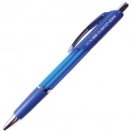 Ручка шариковая Economix 10172 DISCOVERY автоматическая, синяя, корпус ассорти, 0,7мм