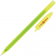 Ручка шариковая Optima 15643-02 "FLAME" синяя, масляная, корпус ассорти, 0,7мм