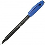 Ручка линер Schneider TOPLINER 967 синяя, черный корпус, 0,4мм, S9673