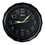Часы настенные Kronos SC- 52HB круглые, черный циферблат и окантовка, 286x286x38 мм