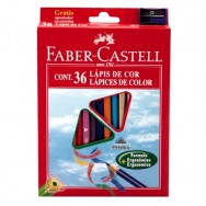 Карандаши  цветные 36 цв. Faber Castell трехгранные + точилка 120536