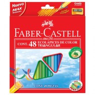 Карандаши  цветные 48 цв. Faber Castell трехгранные + точилка 120548