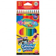 Карандаши  акварельные 12 цветов Colorino 33039PTR с кисточкой