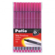 Ручка линер Patio TRIO 19514PTR розовый, 0,4мм