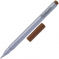 Ручка линер Faber Castell 151680 "Grip Fine Pen" темная охра, 0,4мм