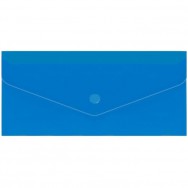 Папка на кнопке DL Economix 31306-02 синяя, глянцевая, пластик 180мкм