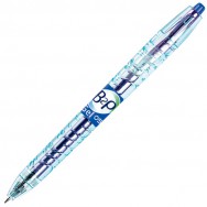 Ручка гелевая Pilot BL-B2P-5-L-BG-FF "Bottle 2 Pen (B2P)" автоматическая, синяя, 0,5мм