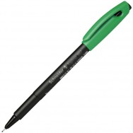 Ручка линер Schneider TOPLINER 967 зеленая, черный корпус, 0,4мм, S9674