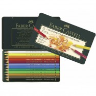 Карандаши  художественные цветные  12 цв. Faber-Castell POLYCHROMOS® 110012 металлическая коробка