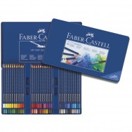 Карандаши  художественные акварельные 60 цветов Faber Castell Art Grip трехгранные, металлическая коробка 114260