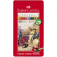 Карандаши  цветные 12 цветов Faber Castell 115844 металлическая коробка