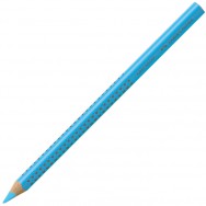 Маркер текстовыделитель  Faber Castell 114828 Jumbo Grip Neon голубой, сухой, трехгранный, 1-5мм