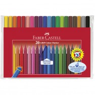 Фломастеры 20цветов Faber Castell 155320 Grip трехгранные
