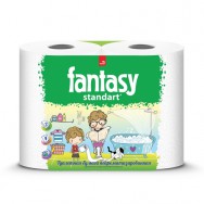 Туалетная бумага Fantasy Standart 2-сл.,белая, 4рул.,150л, 98х110мм 95431