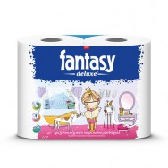 Туалетная бумага Fantasy Deluxe 3-сл.,белая, 4рул.,161л, 95х112мм 98201