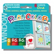 Краски для стекла и керамики  6 цветов PLAYCOLOR Window One, 6 цв.х 10гр, 02001