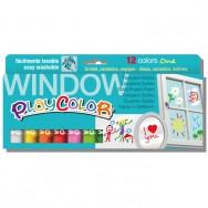 Краски для стекла и керамики 12 цветов PLAYCOLOR Window One, 12 цв.х 10гр, 02011