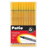 Ручка линер Patio TRIO 19477PTR желтый, 0,4мм