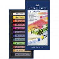 Пастель мягкая 12 цв. Faber-Castell 128312 Creative Studio 70мм, в картонной упаковке
