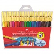 Фломастеры 10цветов Faber Castell 155120 Fibre-tip в полиэтиленовой упаковке