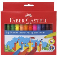 Фломастеры 24 цвета Faber Castell 554324 Felt tip JUMBO в картонной коробке