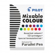 Чернильный картридж Pilot IC-P3-AST 12штук ассорти в коробке (для ручек Parallel Pen)
