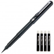 Ручка-кисточка Pentel POCKET BRUSH PEN GFKP3-A черная + 4 картриджа
