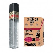 Грифель 0,5 Pentel Hi-Polymer Super Lead 2B 12шт, C505-2B
