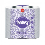 Полотенца бумажные для кухни "Fantasy" Comfort 2-сл. белые, 2рул/уп, 11,5м, 67л, 230х110мм 98208
