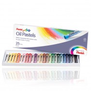 Пастель масляная 25 цветов Pentel Arts Oil Pastels PHN4-25 в картонной коробке