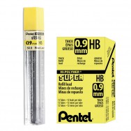 Грифель 0,9 Pentel Hi-Polymer Super Lead HB 12шт, 50-9-HB