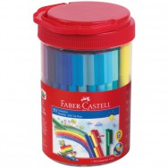 Фломастеры 50 цветов Faber Castell 155550 CONNECTOR "Скрепляй вместе" в пластиковом ведерке
