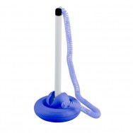 Ручка шариковая на подставке Economix 10118-02 "Post Pen" синяя, корпус бело-синий, на пластиковой пружине