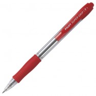 Ручка шариковая Pilot BPGP-10R-F-R "Super Grip" автоматическая, красная, 0,7мм