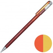 Ручка гелевая Pentel HYBRID DUAL METALLIC "К110-DFX" двухцветная, оранжевый/желтый металлик, 1,0мм