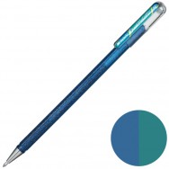 Ручка гелевая Pentel HYBRID DUAL METALLIC "К110-DСX" двухцветная, синий/зеленый металлик, 1,0мм