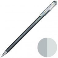 Ручка гелевая Pentel HYBRID DUAL METALLIC "К110-DZX" двухцветная, серебро/серебро металлик, 1,0мм