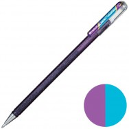 Ручка гелевая Pentel HYBRID DUAL METALLIC "К110-DVX" двухцветная, фиолетовый/синий металлик, 1,0мм