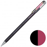 Ручка гелевая Pentel HYBRID DUAL METALLIC "К110-DAX" двухцветная, черный/красный металлик, 1,0мм