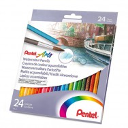 Карандаши  акварельные 24 цвета Pentel CВ9-24 в картонной коробке