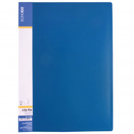 Папка со скоросшивателем A4 Economix 31201-02 синяя, внутренний карман, пластик 700мкм