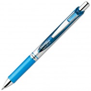 Ручка гелевая Pentel EnerGel "BL77-S" автоматическая голубая, 0,7мм