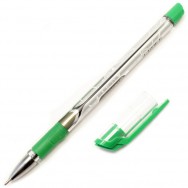 Ручка шариковая Piano PТ-195-C Buterfly зеленая, масляная, 0,5мм