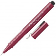 Ручка линер Faber Castell 166121 "Eco Pigment" красная, 0,1мм