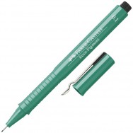 Ручка линер Faber Castell 166163 "Eco Pigment" зеленая, 0,1мм
