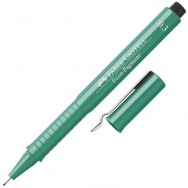 Ручка линер Faber Castell 166363 "Eco Pigment" зеленая, 0,3мм
