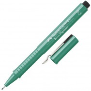 Ручка линер Faber Castell 166563 "Eco Pigment" зеленая, 0,5мм