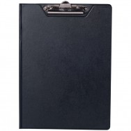 Клипборд-папка A4 BuroMax 3415-01 черный, картон, PVC покрытие